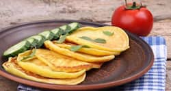 Healthy recipe -- Protein-rich cucumber soya pancake for breakfast