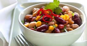 Heart healthy and low-calorie three-bean salad