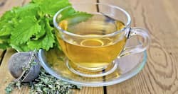 Brew a cup of lemon balm tea for peaceful sleep