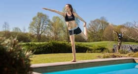 Step by step guide for dandayamana dhanurasana or standing bow pulling pose