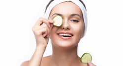 Cucumber slices work wonders for stinging and puffy eyes