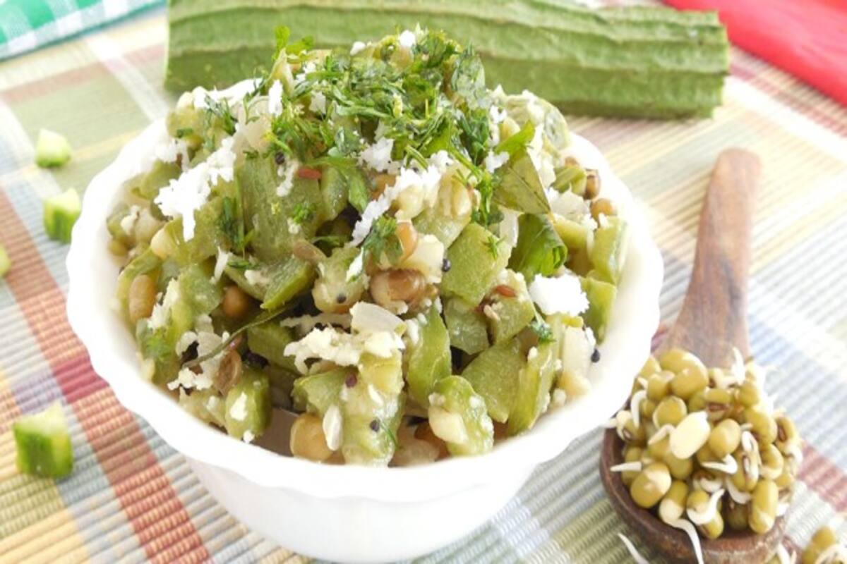 Healthy Vegetarian Lunch Recipe Turai Moong Chana Vegetable By Chef Sanjeev Kapoor Thehealthsite Com