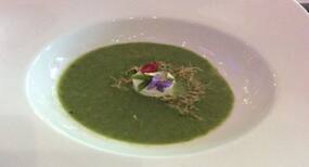 Healthy recipe: Asparagus soup with mascarpone cheese panacotta by Chef Vikas Khanna