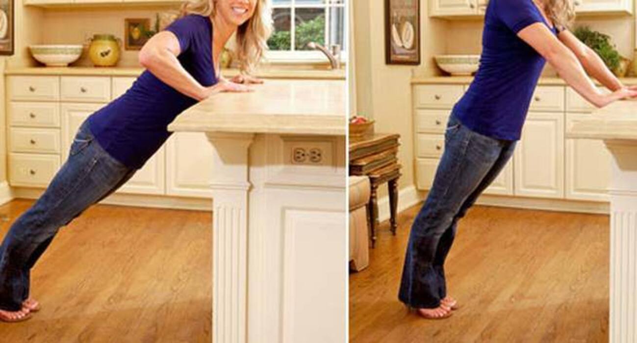 Wall, staircase, doorframe and floor exercises to lose weight from your entire body