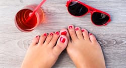 Champagne pedicure – pamper your feet with some bubbly!