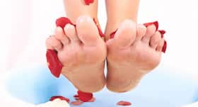 Treat your feet to a rose petal pedicure