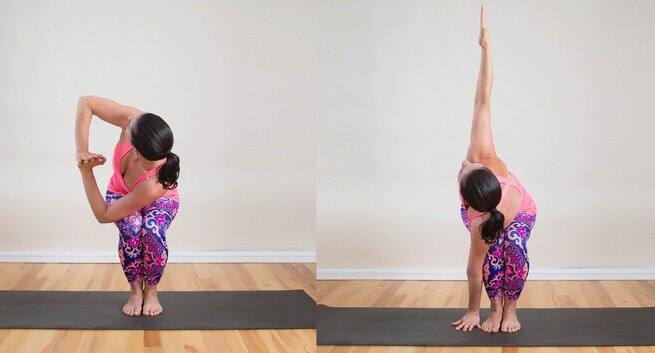 Side fierce pose yoga asanas to build lean muscles and get a toned body like Deepika Padukone