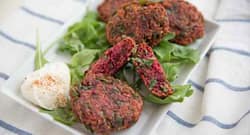 Healthy recipe -- tofu and beetroot kebab