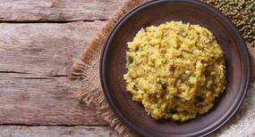 Enjoy this fibre-rich cabbage moong dal khichdi