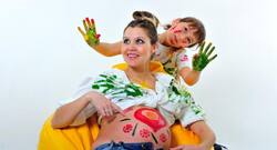 Pregnant belly paintings your child can do!