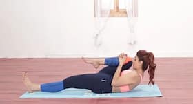 Shilpa Shetty shows how to do Pawanmuktasana, an easy yoga pose to relieve back pain and constipation