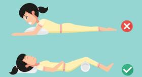 How should you sleep when you are in pain?