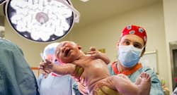 When is general anaesthesia given during c-section?