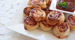 Healthy snacks for kids: Potato and whole-grain bread pinwheels