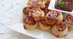Healthy snacks for kids: Potato and whole-grain bread pinwheels