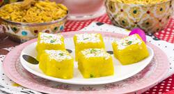 Healthy dessert recipe - Coconut apple barfi