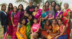 Pinkathon 2017-- Mumbai-Pune endurance run in Navari saris with Milind Soman to spread breast cancer awareness