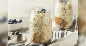 Healthy breakfast recipe: Tulsi Chai Overnight Oats