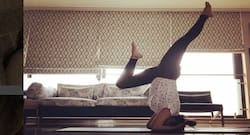 Popular Bollywood celebs show us how shirshasana or the headstand is done!