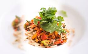 High-fibre, nutritious lunch recipe: jowar pasta with tomato-braised vegetables High-fibre, nutritious lunch recipe: jowar pasta with tomato-braised vegetables