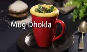 Healthy afternoon snack recipe by Chef Kunal Kapur: mug dhokla in a microwave