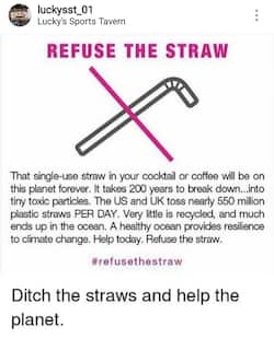 Be a part of #RefuseTheStraw campaign and do your environment a favour