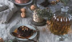 Healthy Easter recipe: Bourbon chocolate crème caramel with salted walnut caramel