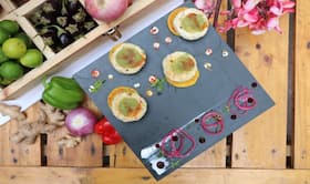 High-protein vegetarian snack: dahi ke kebab on besan roti