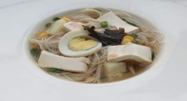 Indonesian Vegetable Soup With Organic Silken Tofu, Rice Noodles & Seaweed, Novotel Hotels & Resorts, Goa