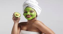 Homemade avocado face mask for winter skincare