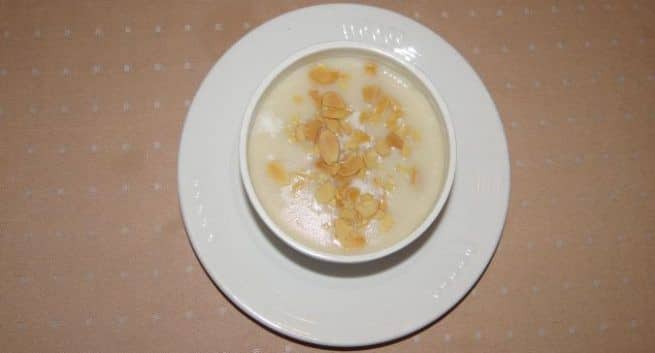 Cream of Almond Soup at Gaylord