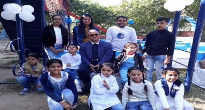 Dr S K Wangnoo at Diabetes Awareness Camp for kids