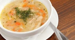 A bowl of chicken soup can help ease cold symptoms