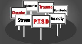 What is the connection between PTSD and ischemic stroke?