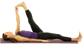 Supta Padangusthasana (Reclining Hand-To-Big-Toe Pose): How To Practice, Benefits And Precautions Supta Padangusthasana (Reclining Hand-To-Big-Toe Pose): How To Practice, Benefits And Precautions