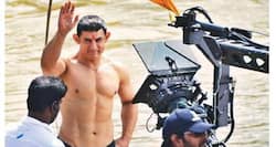 Aamir Khan flaunts abs during 'PK' shoot