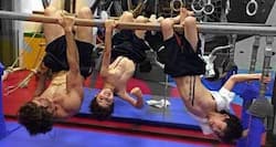 Hrithik Roshan spends some quality time with his sons at the gym