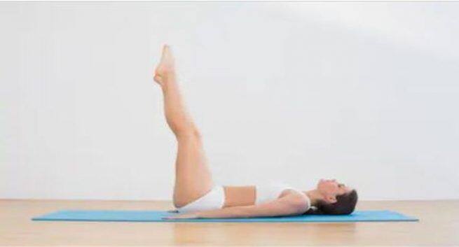lying leg raise for making six pack abs