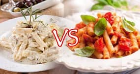 Red sauce VS White sauce pasta -- which is healthier?