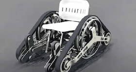 All-terrain wheelchair with tracks instead of wheels to give disabled increased mobility