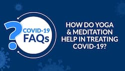 How do yoga and meditation help in treating COVID-19?