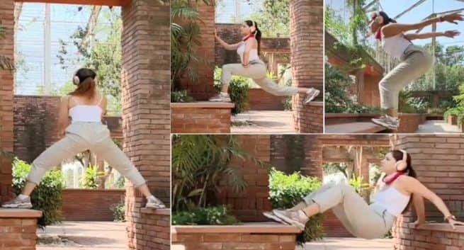 Rubina Dilaik Does Lunges And Squats - Check her workout video