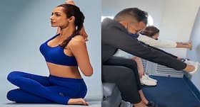 Stretch Whenever You Get A Chance: See Malaika Arora Stretching On board a Flight Stretch Whenever You Get A Chance: See Malaika Arora Stretching On board a Flight