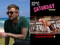 David Beckham Gives Us Major Fitness Goals As He Does Ab Wheel Rollouts At Gym
