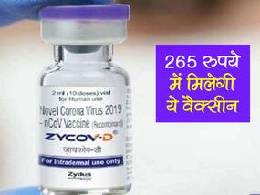 265 रुपये में मिलेगी जायडस कैडिला की जाइकोव-डी वैक्सीन, जानें कितने दिनों के अंतराल पर लगेगी वैक्सीन की तीनों डोज 265 रुपये में मिलेगी जायडस कैडिला की जाइकोव-डी वैक्सीन, जानें कितने दिनों के अंतराल पर लगेगी वैक्सीन की तीनों डोज