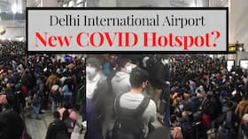 Amid New COVID Variant Omicron Threat, Massive Crowd Flouting Social Distancing Rules Seen at Delhi International Airport