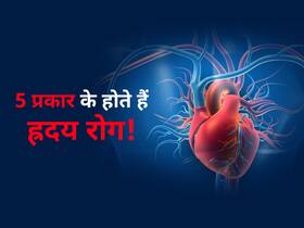Type of Heart Disease : 5 'टाइप' के होते हैं ह्रदय रोग! जानें किस बीमारी में कैसे आपका दिल होने लगता है कमजोर Type of Heart Disease : 5 'टाइप' के होते हैं ह्रदय रोग! जानें किस बीमारी में कैसे आपका दिल होने लगता है कमजोर