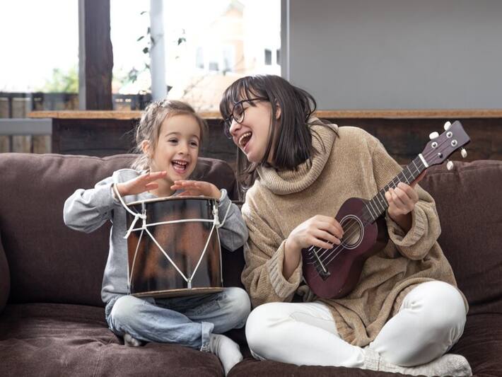 Child immersed in a special interest activity representing autism acceptance