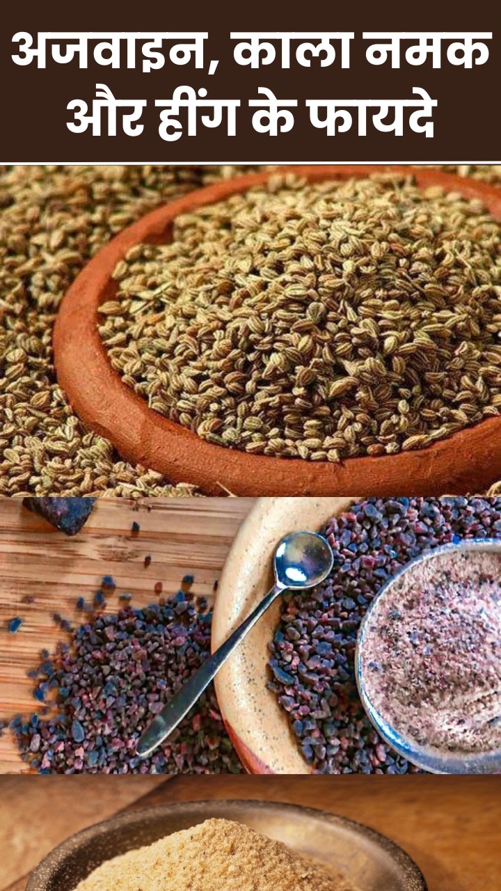 рдЕрдЬрд╡рд╛рдЗрди, рдХрд╛рд▓рд╛ рдирдордХ рдФрд░ рд╣реАрдВрдЧ рдЦрд╛рдиреЗ рдХреЗ рдлрд╛рдпрджреЗ