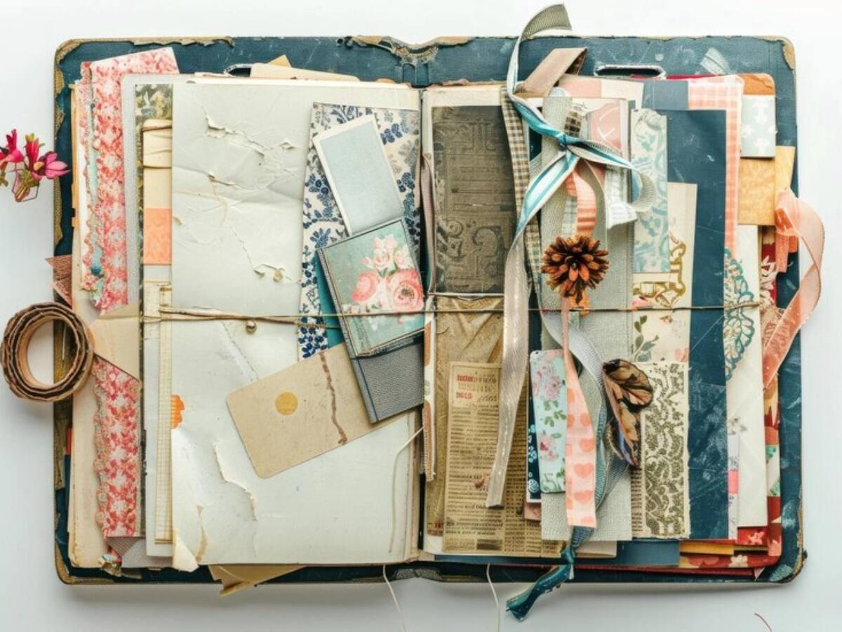 Ways Of Journaling, Journaling, living mindfully, mindfulness activities, mental wellbeing, junk journaling, what is junk journaling, benefits of junk journaling for mental health, benefits of junk journaling for mental wellness, junk journaling for health, junk journaling tips, junk journaling for stress relief, junk journaling for anxiety